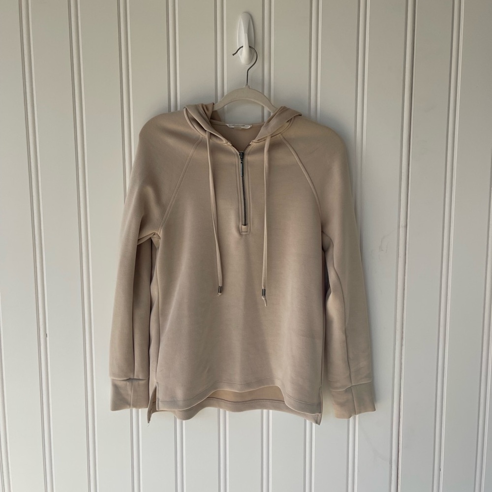 Tan Zip Hoodie